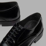 BRIO - Genuine Leather Derby Cap Toe Shoes – Black