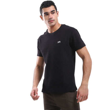 White Rabbit - Regular Fit Horizontal Ribbed T-Shirt For Men