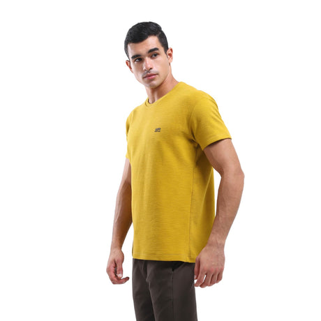 White Rabbit - Regular Fit Horizontal Ribbed T-Shirt For Men