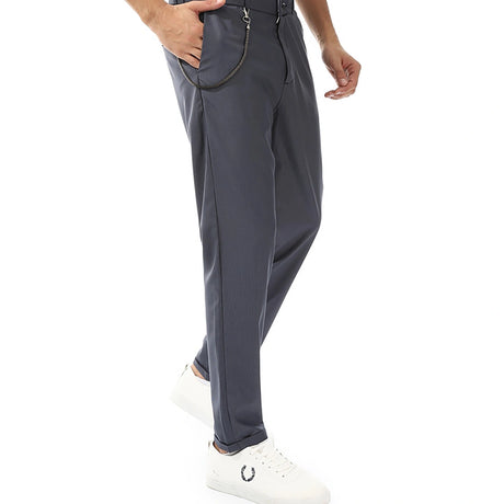 White Rabbit - Decorative Chain Slash Pockets Pants for men