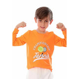 Anja - Orange Tennis T-Shirt 0089-For boys