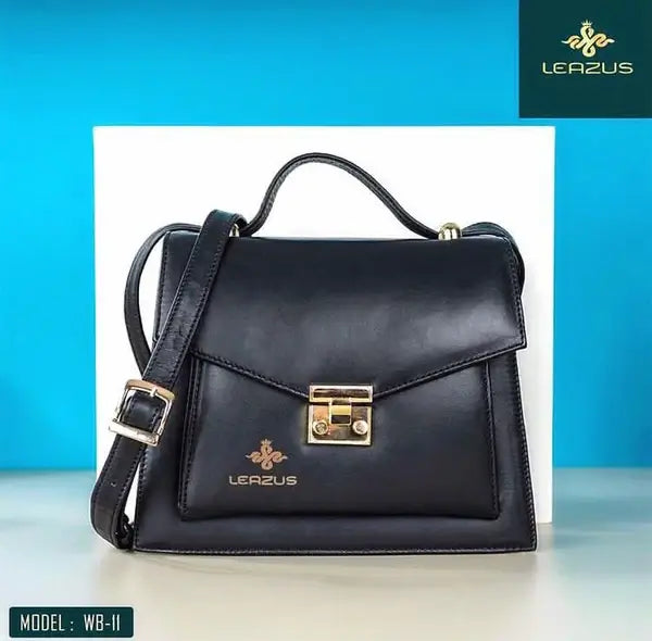 Leazus - Leather bag for women - Normaldy Black