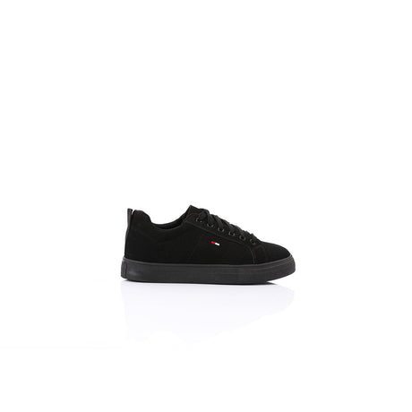 White Rabbit -Black Elegant Suede Sneakers