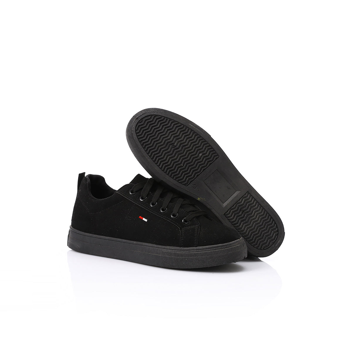 White Rabbit -Black Elegant Suede Sneakers