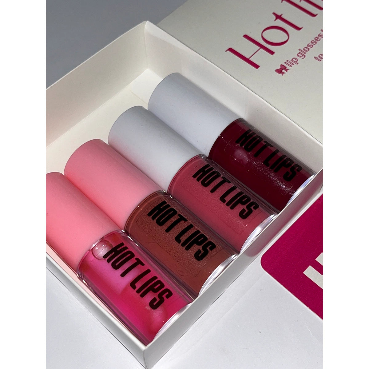 Hot Lips - Lip Gloss  big brush set 4 shades For Women