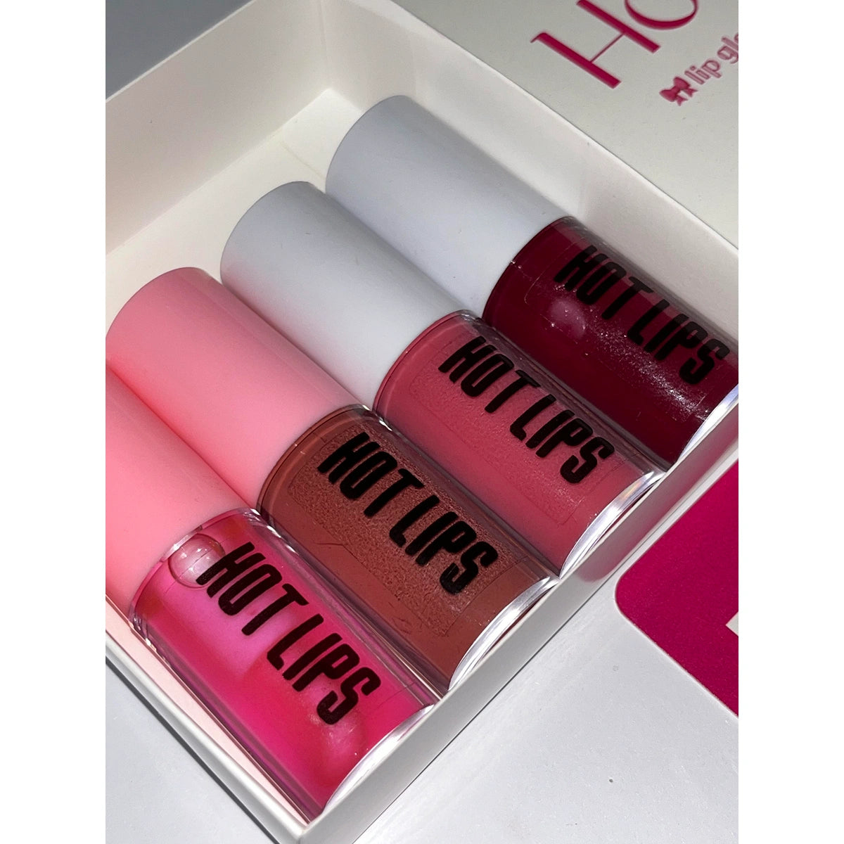 Hot Lips - Lip Gloss  big brush set 4 shades For Women