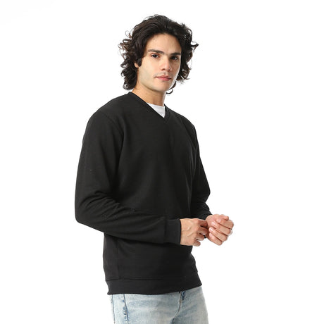 Red Circle - V-Neck Fog Knitted Pullover for - Men