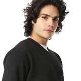 Red Circle - V-Neck Fog Knitted Pullover for - Men