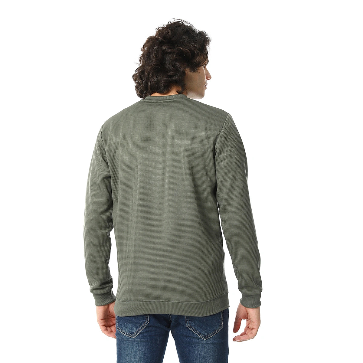 Red Circle - V-Neck Fog Knitted Pullover for - Men
