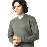 Red Circle - V-Neck Fog Knitted Pullover for - Men