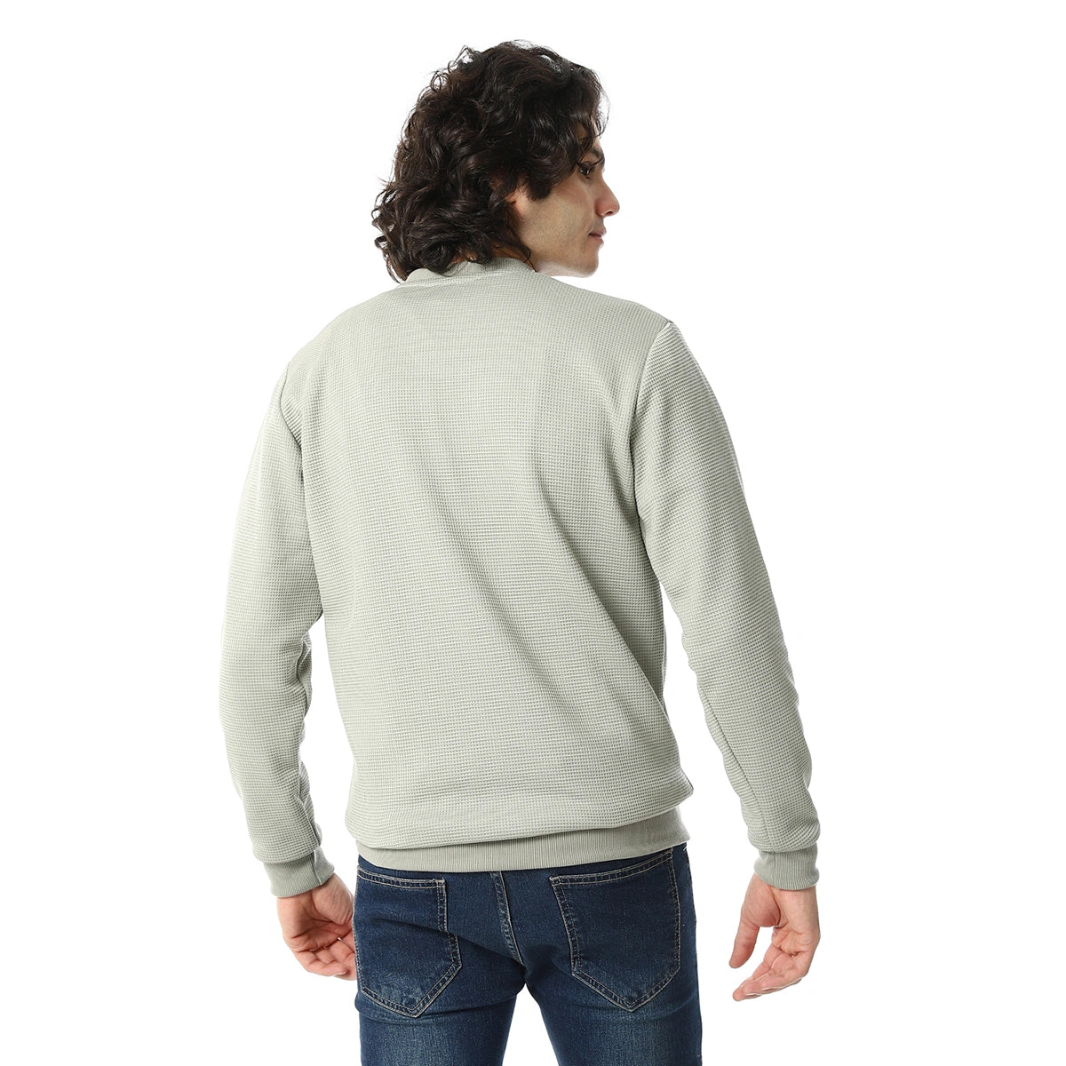 Red Circle - V-Neck Fog Knitted Pullover for - Men