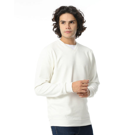 Red Circle - V-Neck Fog Knitted Pullover for - Men
