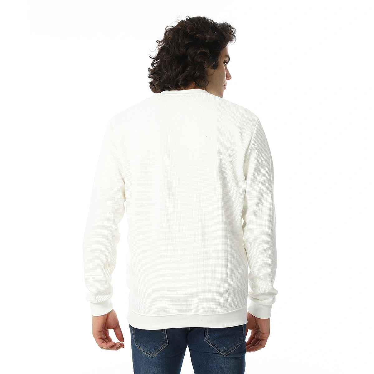 Red Circle - V-Neck Fog Knitted Pullover for - Men