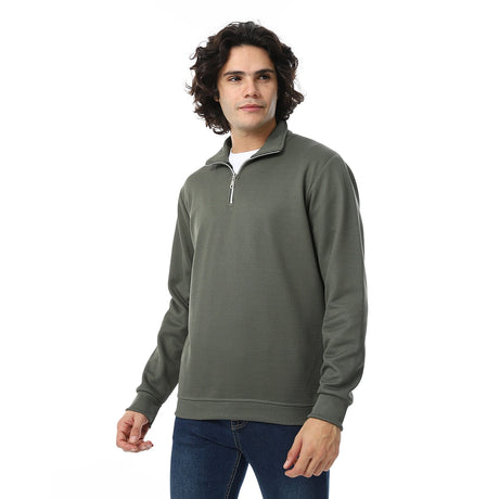 Red Circle - Knitted Zipped Sweatshirt for - Men