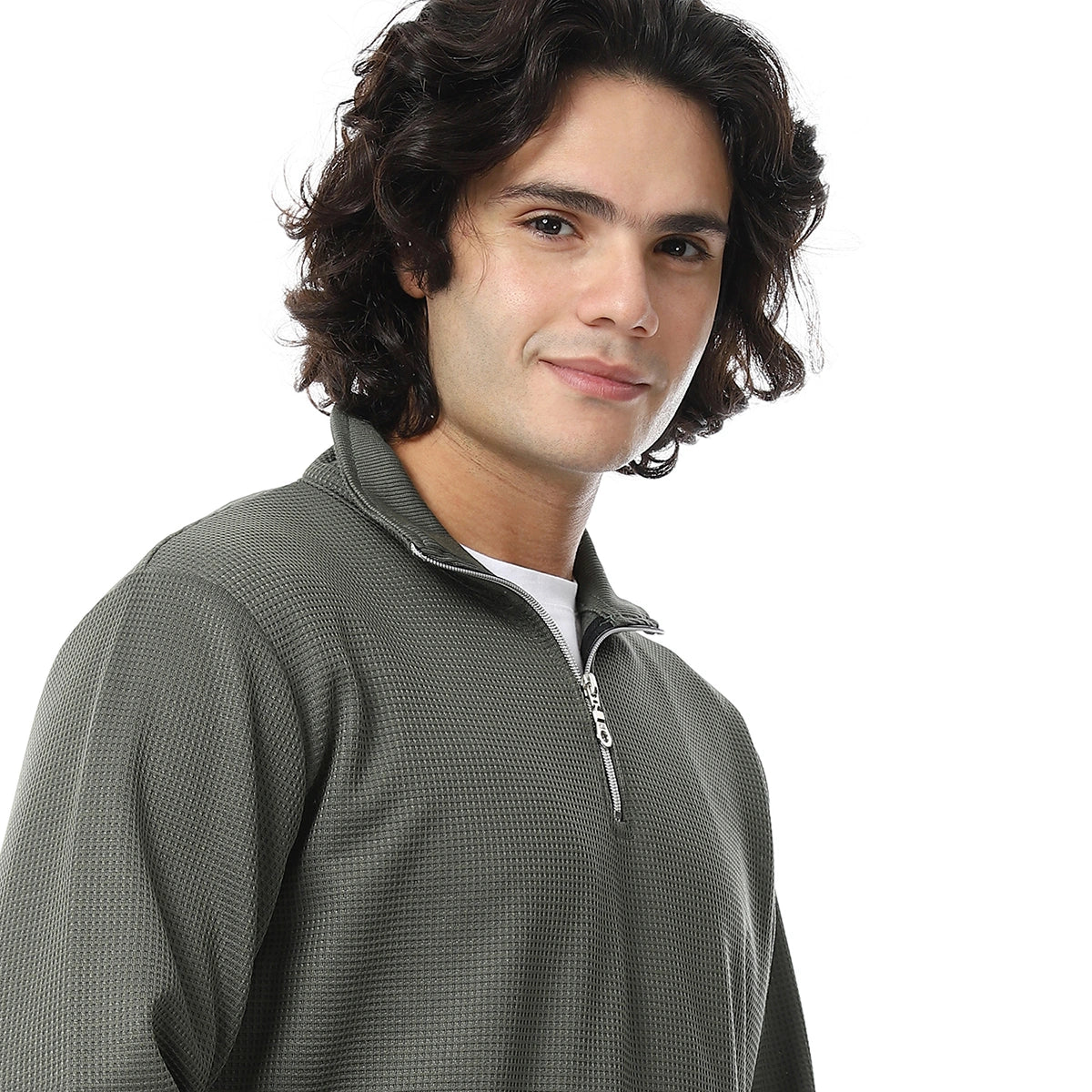 Red Circle - Knitted Zipped Sweatshirt for - Men