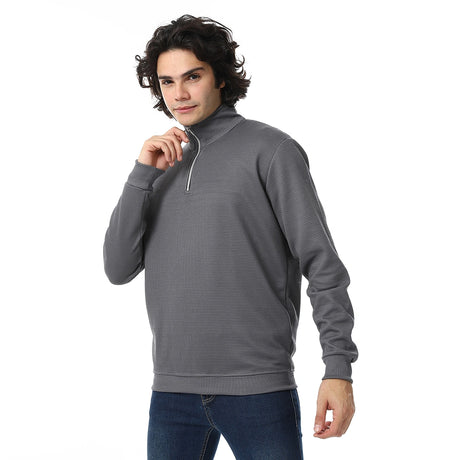 Red Circle - Knitted Zipped Sweatshirt for - Men