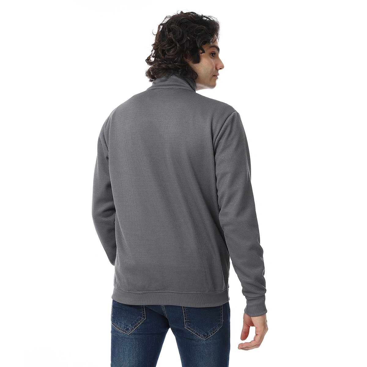 Red Circle - Knitted Zipped Sweatshirt for - Men
