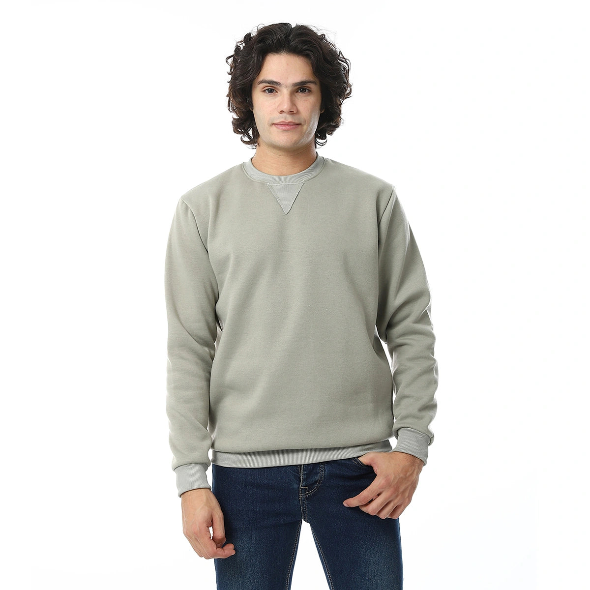 Red Circle - Cozy Casual Plain British Sweatshirt for - Men