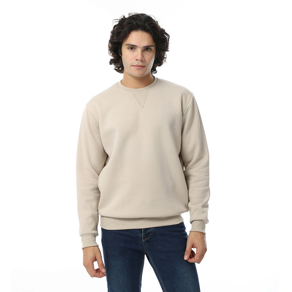 Red Circle - Cozy Casual Plain British Sweatshirt for - Men