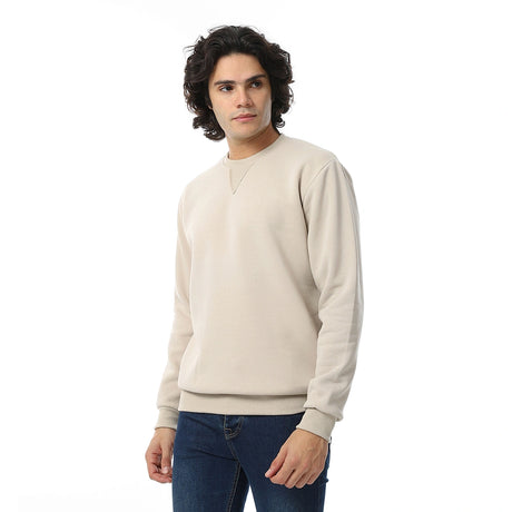 Red Circle - Cozy Casual Plain British Sweatshirt for - Men