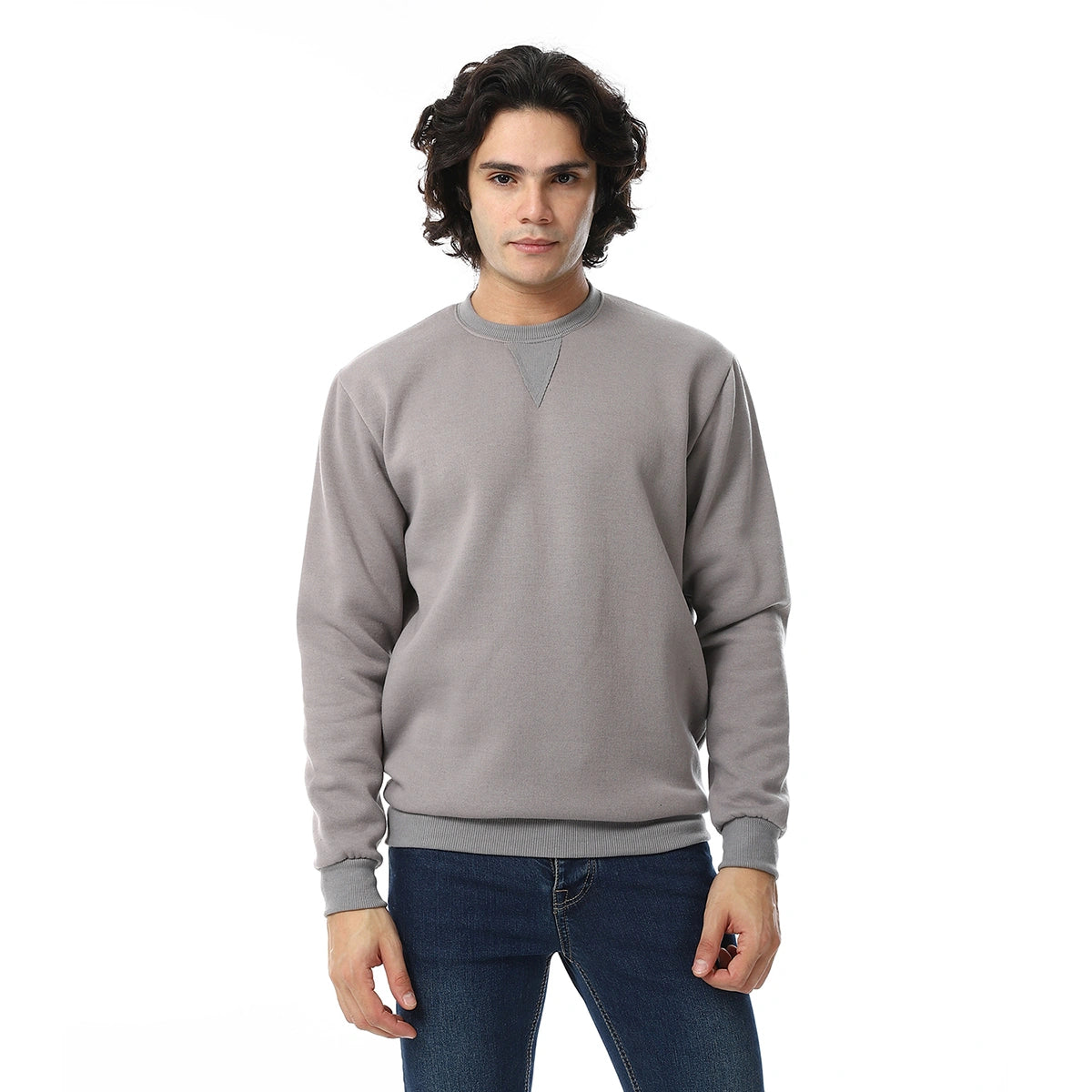 Red Circle - Cozy Casual Plain British Sweatshirt for - Men