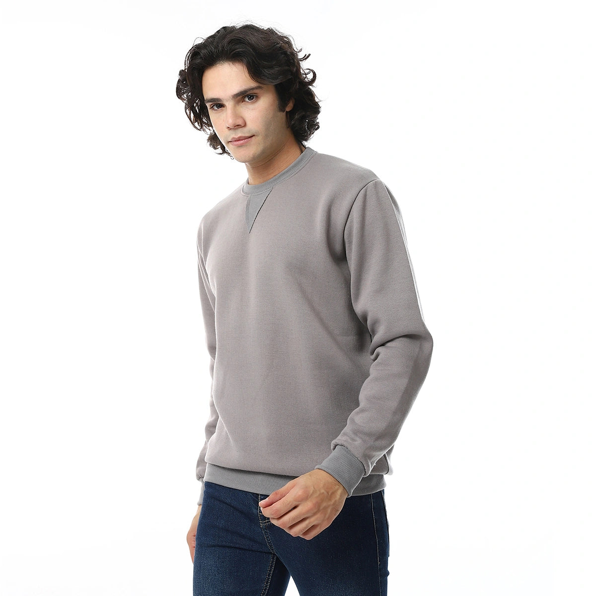 Red Circle - Cozy Casual Plain British Sweatshirt for - Men