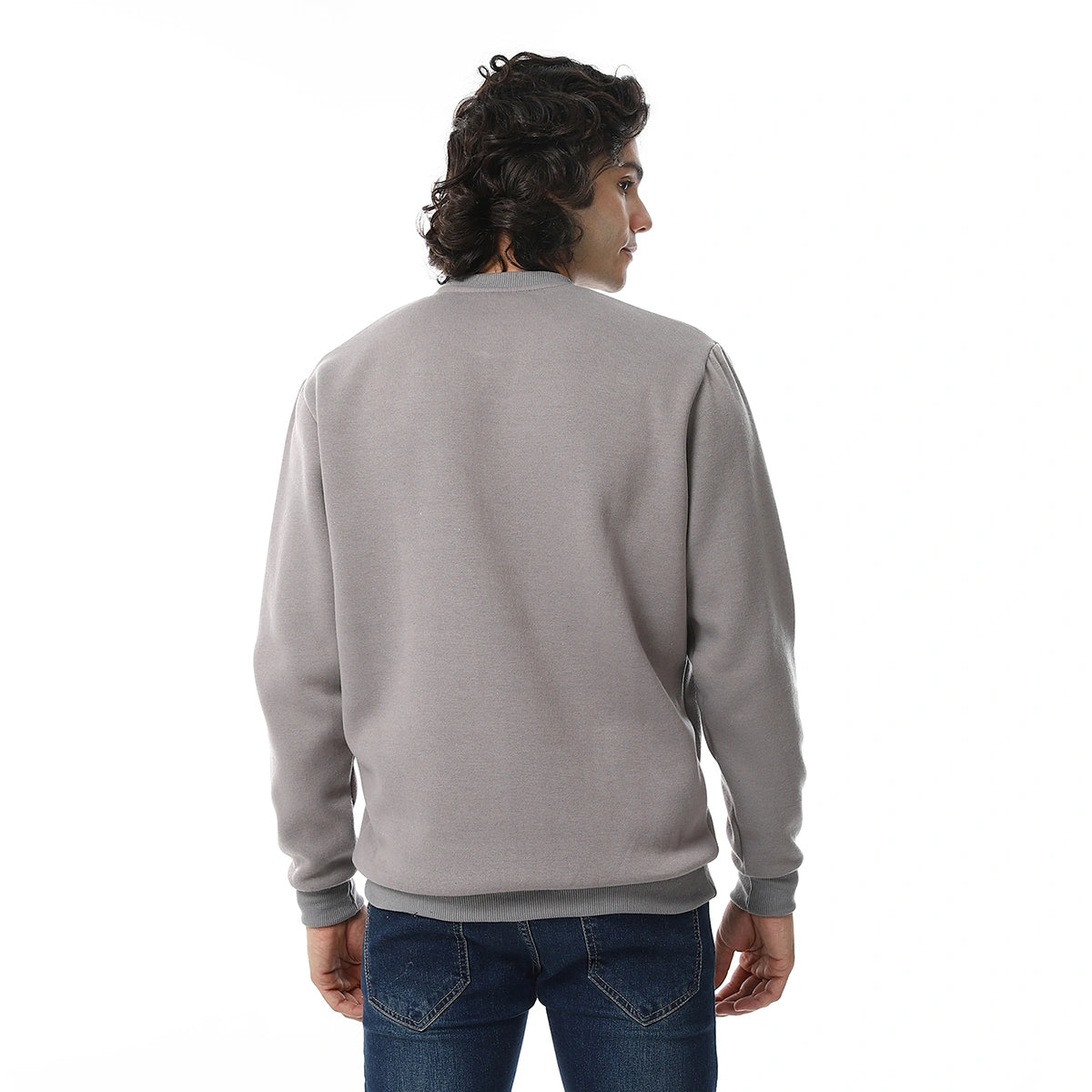Red Circle - Cozy Casual Plain British Sweatshirt for - Men