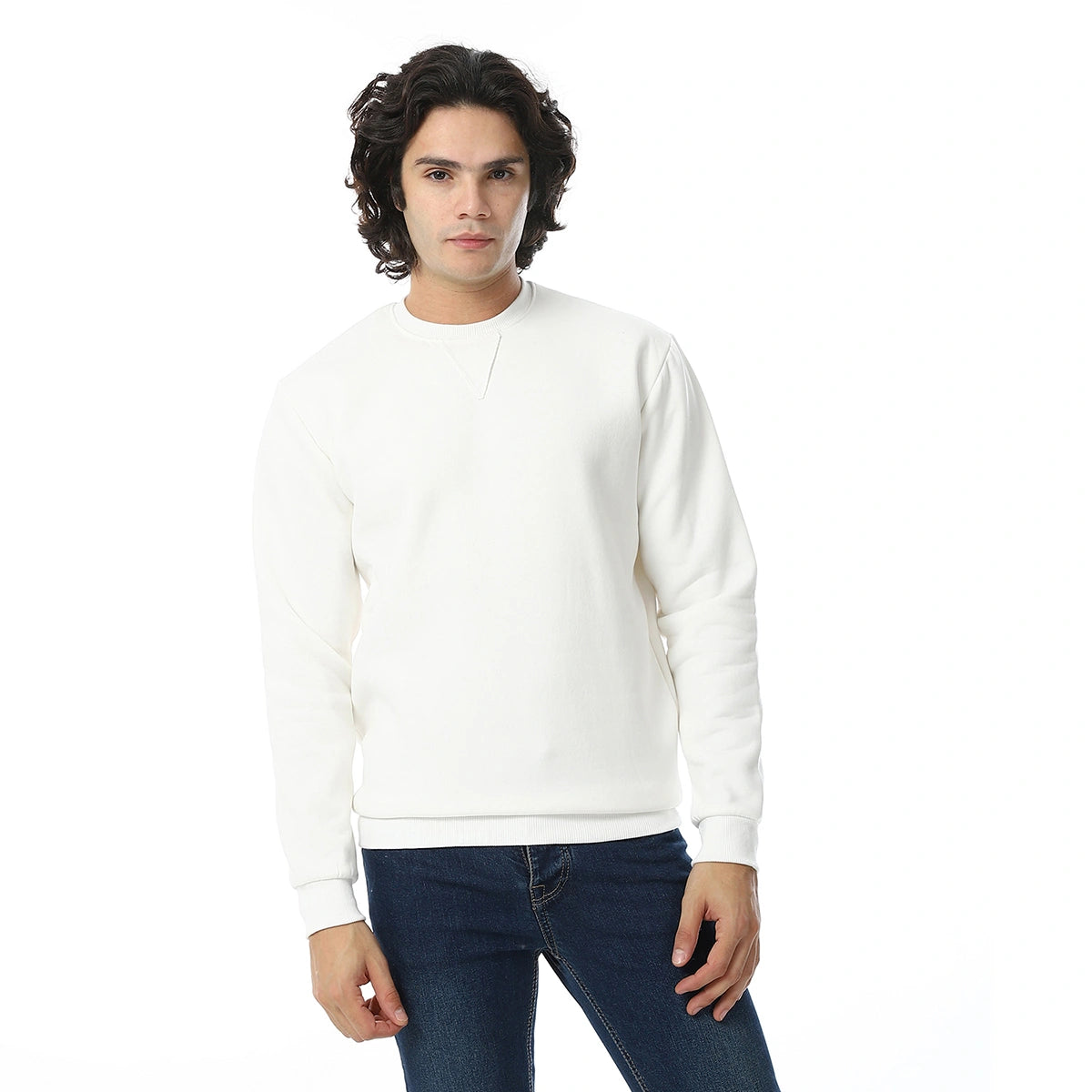 Red Circle - Cozy Casual Plain British Sweatshirt for - Men
