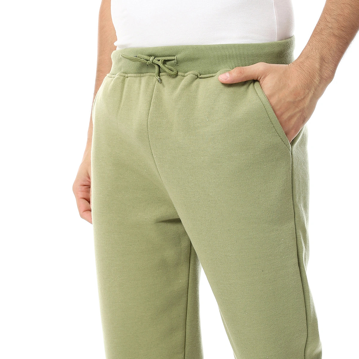 Red Circle - Plain Comfy Elastic Waist Sweatpants for - Men