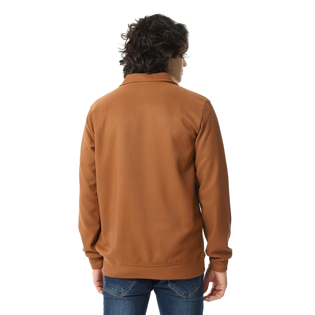 Red Circle - Zipper Casual Plain Sweatshirt for - Men