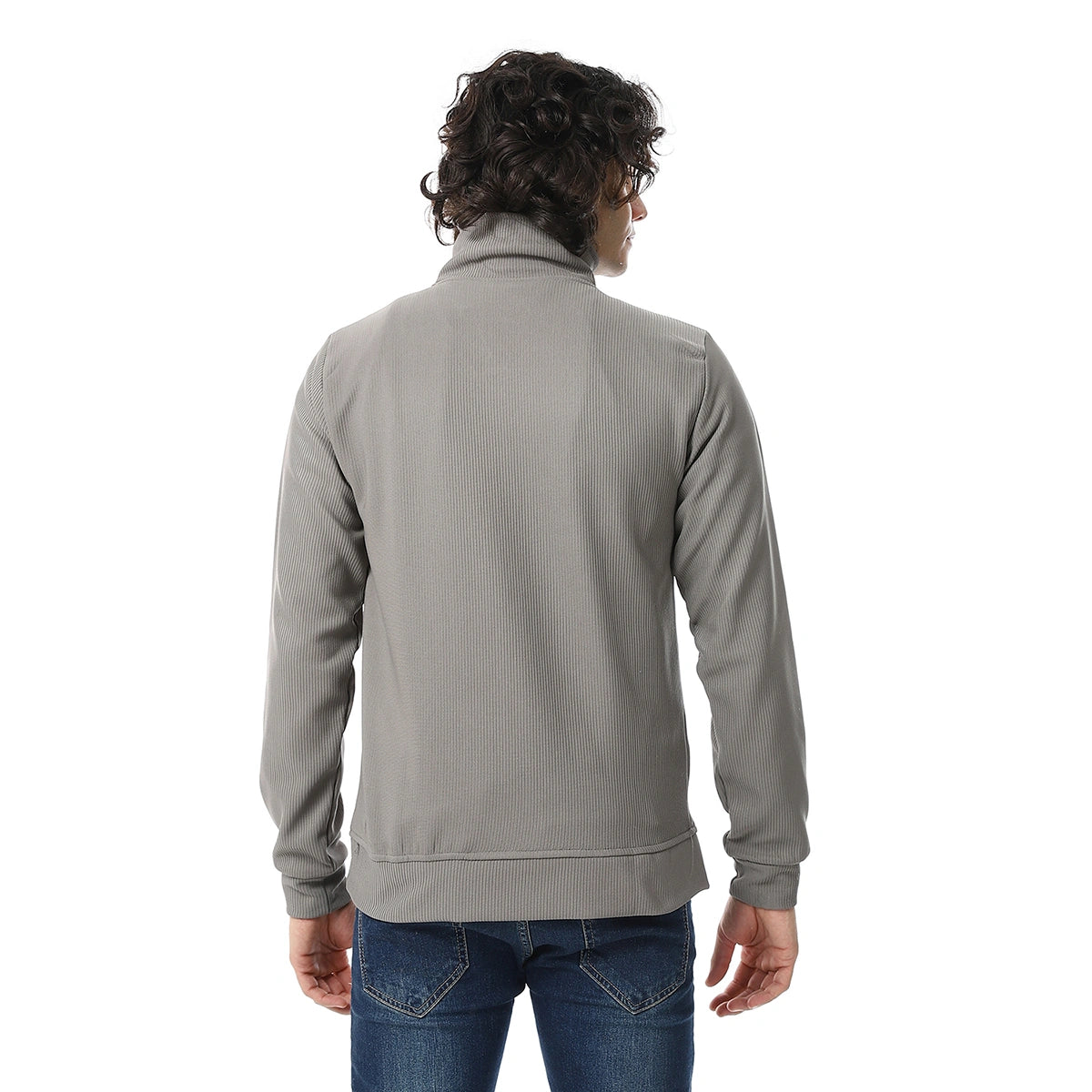 Red Circle - Zipper Casual Plain Sweatshirt for - Men