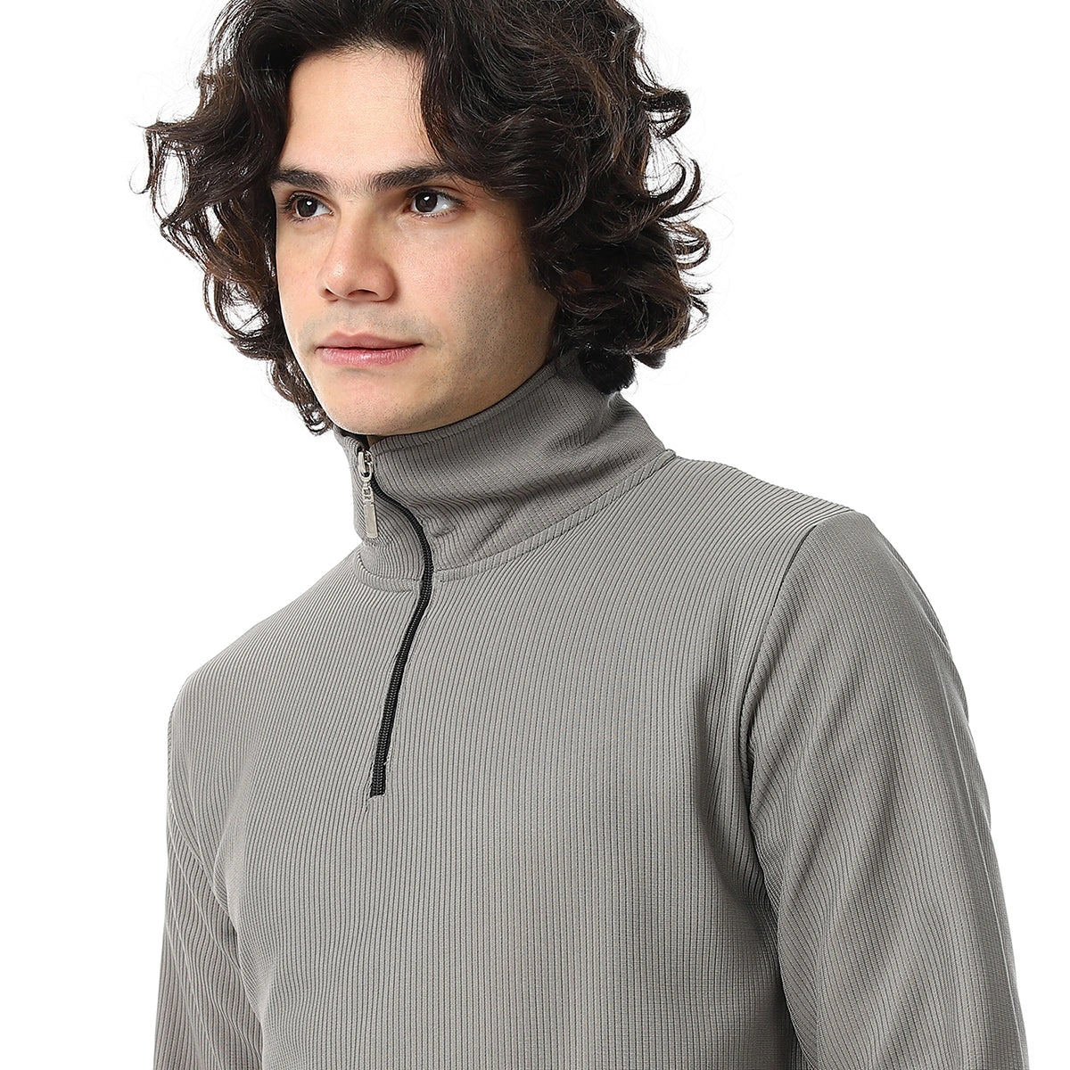 Red Circle - Zipper Casual Plain Sweatshirt for - Men