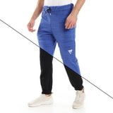 champs land - "VIGA" double face sweatpants- Heather Blue*Black