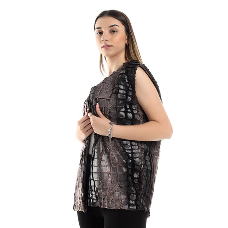 champs land - Faux Fur sleeveless vest