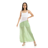 Red circle -  - Bi-Toned White & Mint Spaghetti Sleeves Cover-Up