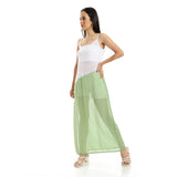 Red circle -  - Bi-Toned White & Mint Spaghetti Sleeves Cover-Up