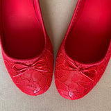 Katee - BAILA  LACE RED FLATS