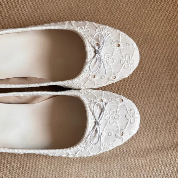 Katee - BAILA  LACE WHITE FLATS