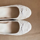 Katee - BAILA  LACE WHITE FLATS