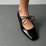 Katee - BAILATIRA SCRUNCHED BLACK (SQUARE -TOE)