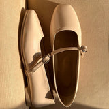 Katee - BAILATIRA FLASH BEIGE  FLATS (SQUARE -TOE)