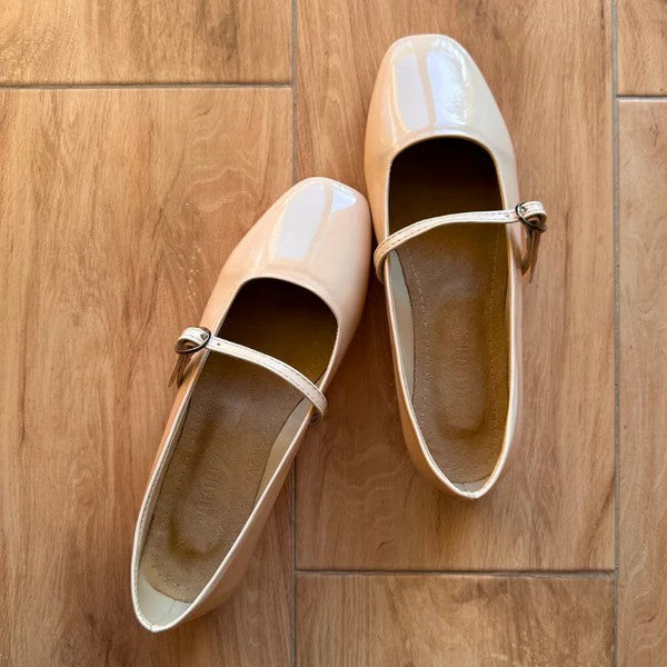 Katee - BAILATIRA FLASH BEIGE  FLATS (SQUARE -TOE)