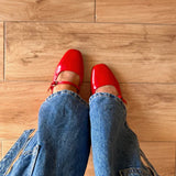 Katee - BAILATIRA FLASH RED  FLATS (SQUARE -TOE)