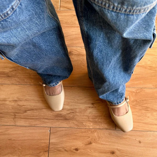 Katee - BAILATIRA NUDE FLATS (SQUARE -TOE)