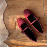 Katee - BAILATIRA SUEDE BURGUNDY (SQUARE -TOE)