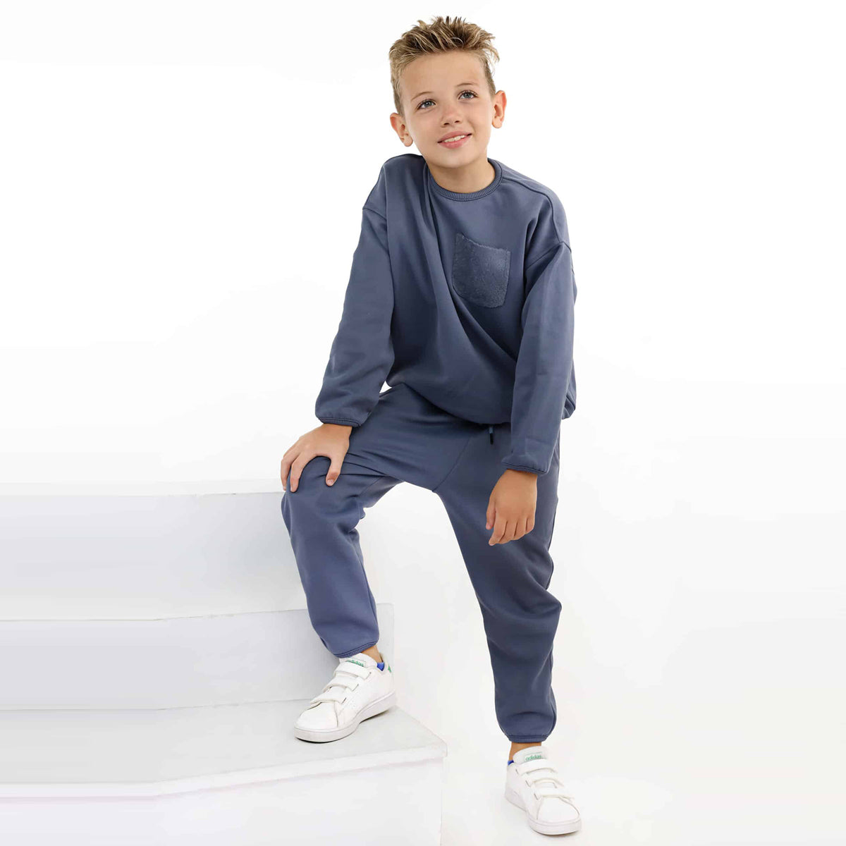 Minime - BOYS Fur Suit DARK BLUE