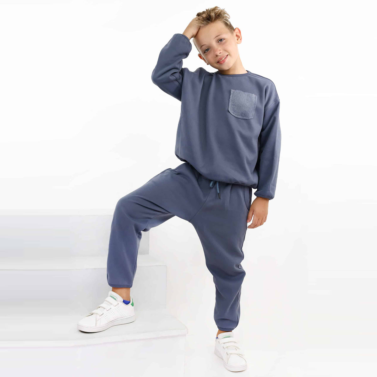 Minime - BOYS Fur Suit DARK BLUE
