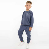 Minime - BOYS Fur Suit DARK BLUE