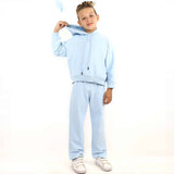 Minime - Set BOYS COTTON HOODIE BABY BLUE