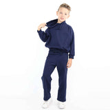 Minime - Set BOYS COTTON HOODIE DARK BLUE